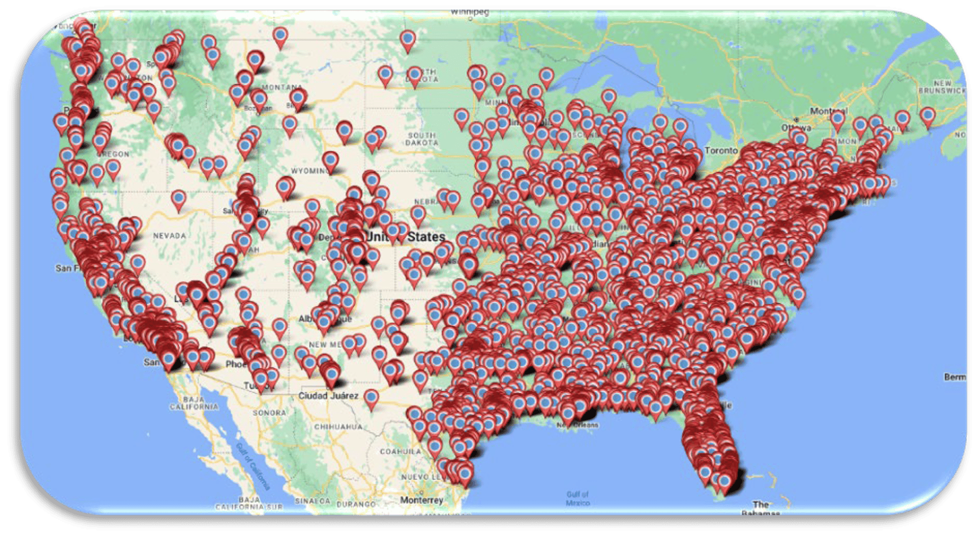 MyBrandForce retail coverage map